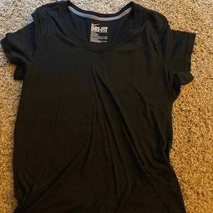 black nike dri-fit shirt, gently used but in good condition